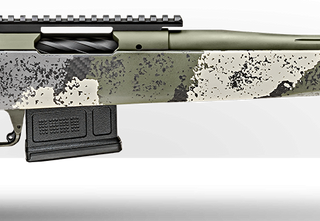 Springfield Model 2020 Waypoint 308 Win, 20" Fluted Stainless Barrel, SA Radial Brake, Green, Mil-Spec Green Cerakote, Evergreen Camo Carbon Fiber Stock M-LOK, TriggerTech Adj Trigger, AICS 5rd Mag