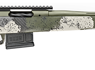 Springfield Model 2020 Waypoint 6MM Creedmoor, 20" Fluted Stainless Barrel, SA Radial Brake, Green, Mil-Spec Green Cerakote, Evergreen Camo Adj Carbon Fiber Stock M-LOK, TriggerTech Adj Trigger, AICS 5rd Mag