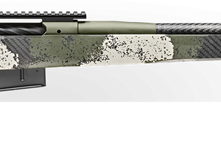 Springfield Model 2020 Waypoint 6.5 PRC, 24" Carbon Fiber Barrel, SA Radial Brake, Green, Mil-Spec Green Cerakote, Evergreen Camo Adj Carbon Fiber Stock M-LOK, TriggerTech Adj Trigger, AICS 3rd Mag