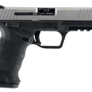 SAR USA SAR9 Compact 9mm, 4" Barrel, 3-Dot Sights, Stainless Slide, Black, 17rd