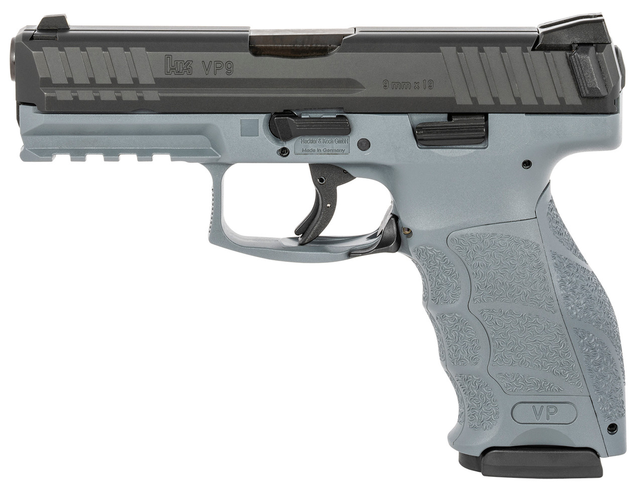 HK VP9 9mm, 4" Barrel, 3-Dot Sights, Gray, 17rd