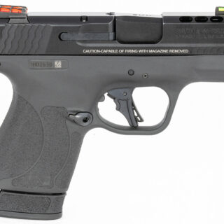 Smith & Wesson, Shield Plus, Performance Center, Includes EDC Kit - Oasis Liner Lock Folding Knife & Delta Force CS LED Flashlight, Micro Compact, 9mm, 3.1" Barrel Thumb Safety, Fiber Optic Sights, Flat Face Trigger,