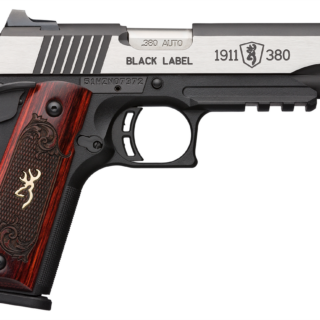 Browning 1911-380 Black Label Medallion Pro Compact .380 ACP, 3.63" Barrel, Rosewood, 3-Dot Sights, 8rd