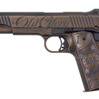Auto-Ordnance Old Glory 1911 .45 ACP, 5" Barrel, Engraved, Walnut, Distressed Bronze, 7rd
