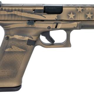 Glock 45 Gen5 Compact MOS 9mm, 4.02" Barrel, Black/Coyote Battle Worn Flag, 17rd