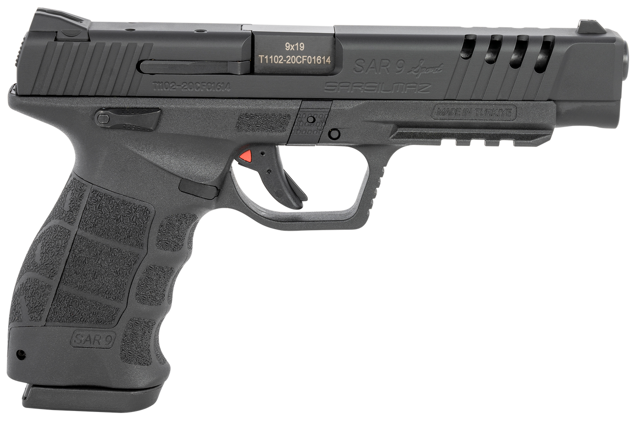 SAR USA, SAR9 Sport, 9mm, Striker Fired Pistol, 4.4" Barrel, Polymer Frame, Black, 17Rd