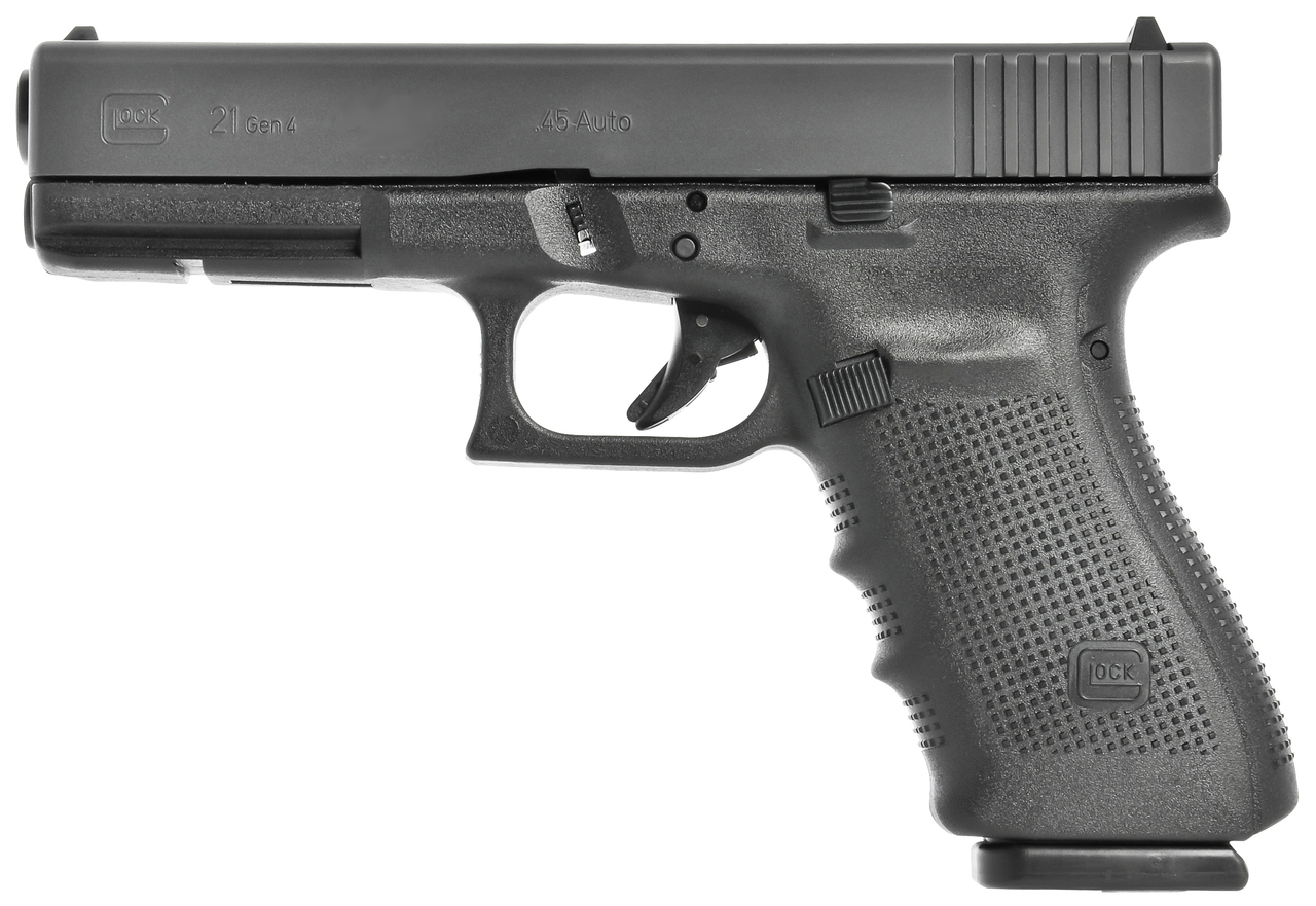 Glock 21 Gen4 US .45 ACP, 4.6" Barrel, Fixed Sights, Black, 13rd