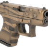 Glock 26 AUS Gen3 9mm, 3.43" Barrel, Black/Coyote Battle Worn Flag, Interchangeable Backstraps Grip, 10rd - Image 3