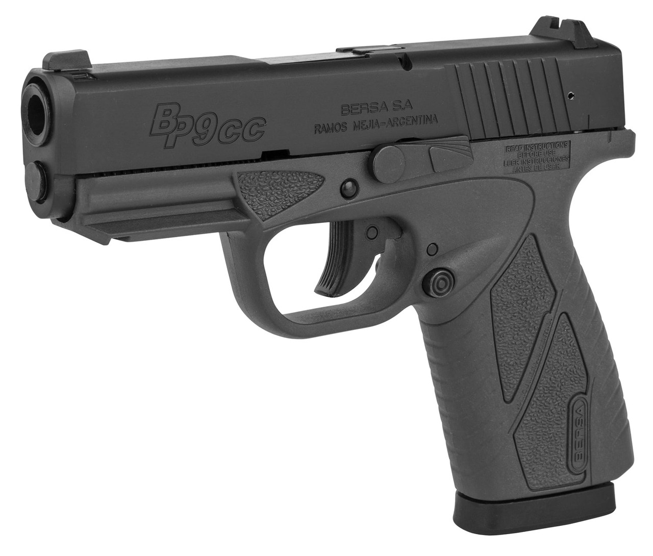 Bersa BPCC 9mm, 3.3" Barrel, Gray, 8rd - Image 2