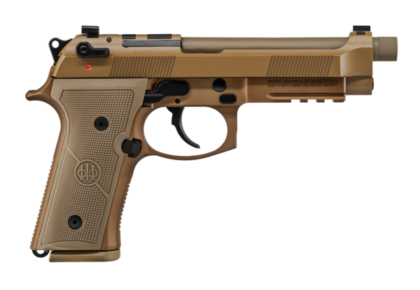Beretta M9A4 G Centurion 9mm, 4.7" Barrel, Flat Dark Earth Cerekote, Tritium Sights, Decocker, Front Picatinny Rail, 2x18rd - Image 2