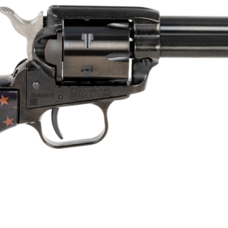 Heritage Rough Rider 22 LR, 4.75" Barrel, Alloy Frame, Blued, US Flag Grips, Fixed Sights, Long Rifle Cylinder Only, 6rd