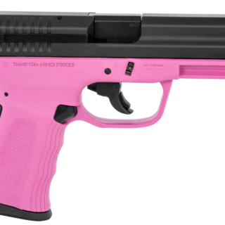 FMK 9C1G2 9mm 4" Barrel, Pink Finish, Serrated Slide ,Black Interchangeable Backstrap, 10rd