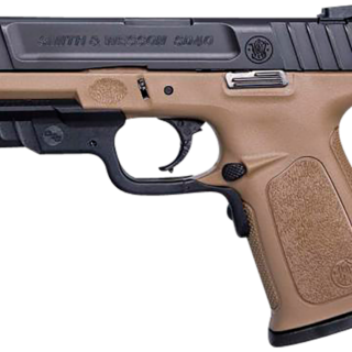 Smith & Wesson SD40 Laser 40 SW, 4" Barrel, Flat Dark Earth Frame, Black Armornite SS Slide, Crimson Trace Laser, 16rd