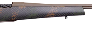 Weatherby Mark V, Backcountry 2.0, 300 Weatherby Magnum, 26" Barrel, Fluted Steel Barrel, #2 Contour Patriot Brown, Dark Green and Brown Sponge Accents, Exposed Carbon Fiber Stock, 3rd