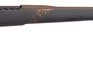 Weatherby Mark V Camilla Ultralight, 243 Win, 24" Barrel, #1 Fluted Light Contour Midnight Bronze, Fiberglass Stock, Black with Smoke and Gold Sponge Accents, 4rd