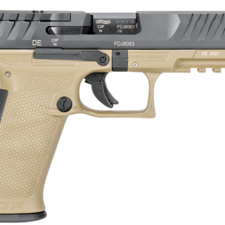 Walther PDP 9mm, 4.5" Barrel, Black Slide/Tan Frame, Adjustable Rear Sight, Optics Ready, 18rd