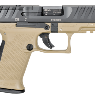 Walther PDP 9mm, 4" Barrel, Black Slide/Tan Frame, Adjustable Rear Sight, Optics Ready, 15rd