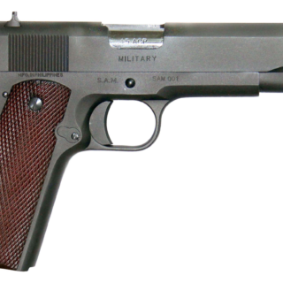 Global Defense Military 45 ACP, 5" Barrel, Black, Wood Grip, 9rd
