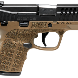 Savage Stance MC9MS 9mm, 3.2" Barrel, Black Slide, Flat Dark Earth, 3 Dot Sights, Manual Safety, 8rd