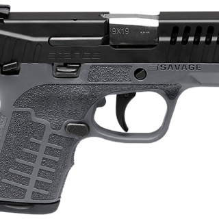 Savage Stance MC9MS 9mm, 3.2" Barrel, Black Slide, Gray, 3 Dot Sights, Manual Safety, 10rd