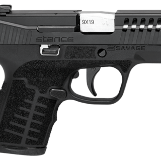 Savage Stance 9mm, 3.2" Barrel Stainless Steel Ported Slide Black Interchangeable Backstrap Grip Tritium Night Sights, 10rd