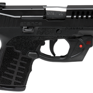 Savage Stance 9mm, 3.2" Barrel Overall Black, Nitride Stainless Steel Ported Slide, Textured Interchangeable Backstraps Grip Includes Viridian E-Series Red Laser, 10rd