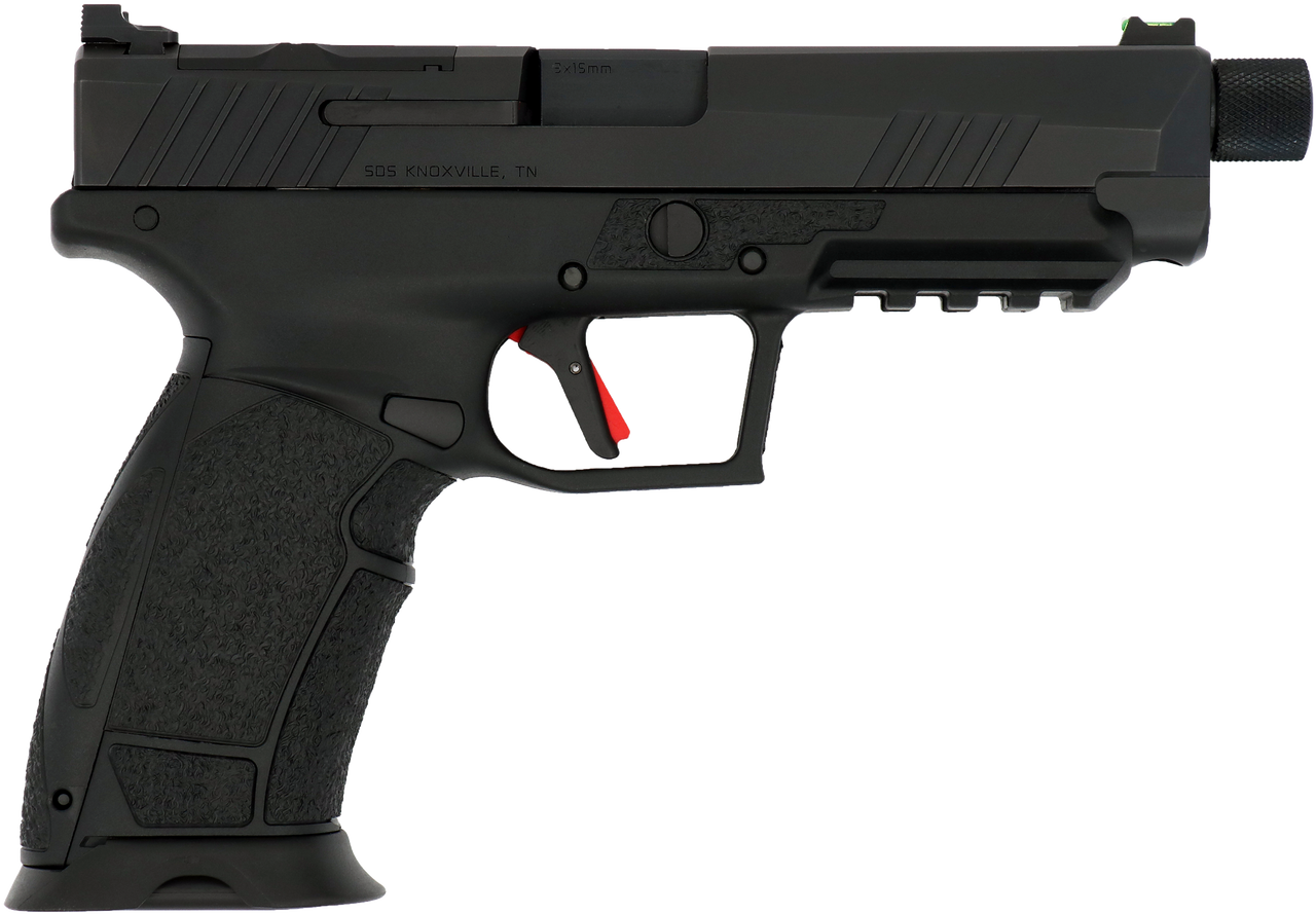 SDS Imports PX-9 Gen 3 Tactical, 9mm, 5.1" Barrel, Tenifer Finish, Black, Trigger Safety, Fiber Optic Front Sight, Optic Ready, 20rd