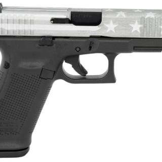 Glock G22 Gen5 40 S&W 4.49" Barrel, Black Frame, Serrated Gray Battle Worn Flag Cerakote Steel Slide, 15rd