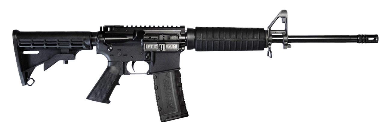 Black Rain Ordnance A2 .223/5.56, 16" Barrel, Black, A2 Grip, M4 Collapsible Stock, 30rd