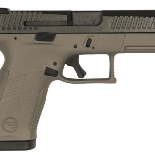 CZ P-10 C Compact 9mm, 4.02" Barrel, Nitride Slide, Flat Dark Earth, 3 Backstraps, Fixed Sights, Integr. Trigger Safety, Rev Mag Catch, 15rd