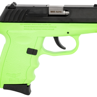 SCCY CPX-3 .380 ACP, 3.10" Barrel, Lime Green Grip, 10rd