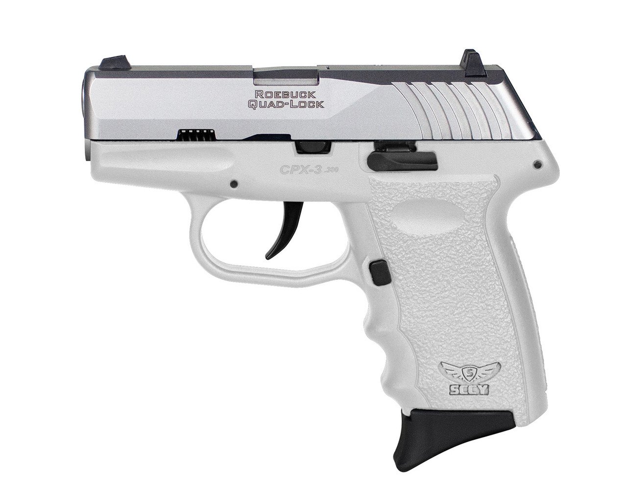 SCCY CPX-3 .380 ACP, 3.10" Barrel White Finish Frame, Stainless Steel, No Manual Thumb Safety, 10rd - Image 2