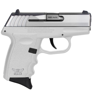 SCCY CPX-3 .380 ACP, 3.10" Barrel White Finish Frame, Stainless Steel, No Manual Thumb Safety, 10rd