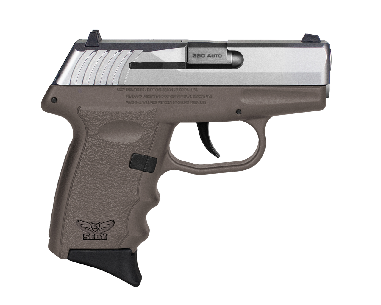 SCCY Gen3 CPX-3 .380 ACP, 3.10" Barrel Flat Dark Earth Frame, Stainless Steel, No Manual Thumb Safety, 10rd