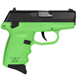 SCCY Industries CPX-4 .380 ACP, 2.96" Barrel, Lime Green Frame, Black Slide, Manual Thumb Safety, 10rd