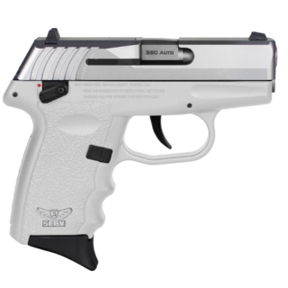 SCCY Industries CPX-4 .380 ACP, 2.96" Barrel, White Frame, Stainless Steel Slide, Manual Thumb Safety, 10rd