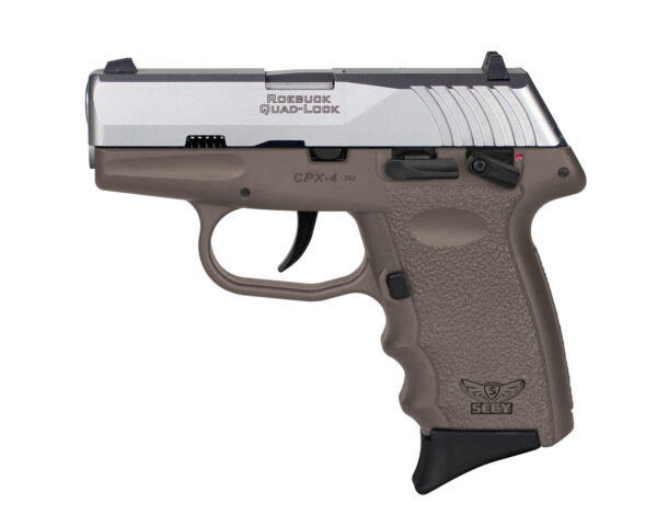 SCCY Industries CPX-4 .380 ACP, 2.96" Barrel, Flat Dark Earth Frame, Stainless Steel Slide, Manual Thumb Safety, 10rd - Image 2