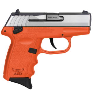 SCCY Industries CPX-4 .380 ACP, 2.96" Barrel, Orange Frame, Stainless Steel Slide, Manual Thumb Safety, 10rd