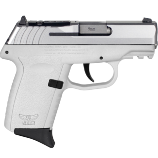 SCCY Industries CPX-2 Gen3 RD 9mm, 3.10" Barrel, White Polymer Picatinny Rail Serrated Stainless Steel Slide, White, 10rd