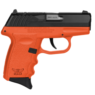 SCCY CPX-3 .380 ACP, 3.10" Barrel, Orange Polymer Grip, 10rd