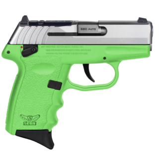 SCCY Industries CPX-4 RD .380 ACP, 2.96" Barrel, Lime Green Frame, SS Slide, 10rd