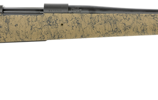 Howa M1500 HS Precision 308 Win, 22" Threaded Barrel, Black Metal Finish, Green with Black Webbing Fixed HS Precision Stock Full Size, 5rd