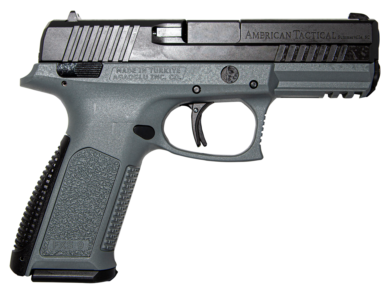 ATI FXS-9 9mm, 4.10" Barrel, Gray Finish, Polymer Grips, 17rd