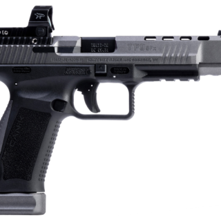 Canik TP9SFx, 9mm, 5.2" Barrel, Tungsten, 3 Dot Sights, MeCanik M02, 20rd