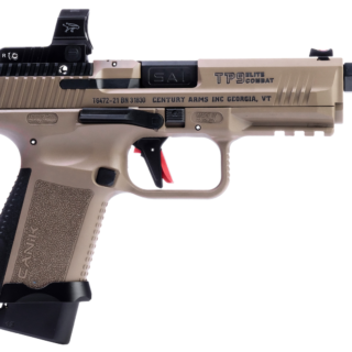 Canik TP9 Elite Combat, 9mm, 4.75" Barrel, Flat Dark Earth, 3 Dot Sights, MeCanik M02, 15rd