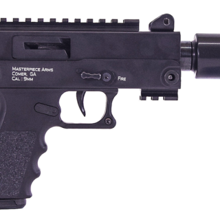 MasterPiece Arms Defender 9mm, 4.50" Barrel,  Black ,Aluminum Grip, 17rd