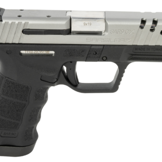 SAR USA Sar9x Compact 9mm, Black Body, Stainless Slide, 15rd