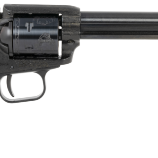 Heritage Rough Rider 22 LR/22 WMR, 6.5" Barrel, Engraved Cylinder, IML Buffalo Grip, Black, 6rd
