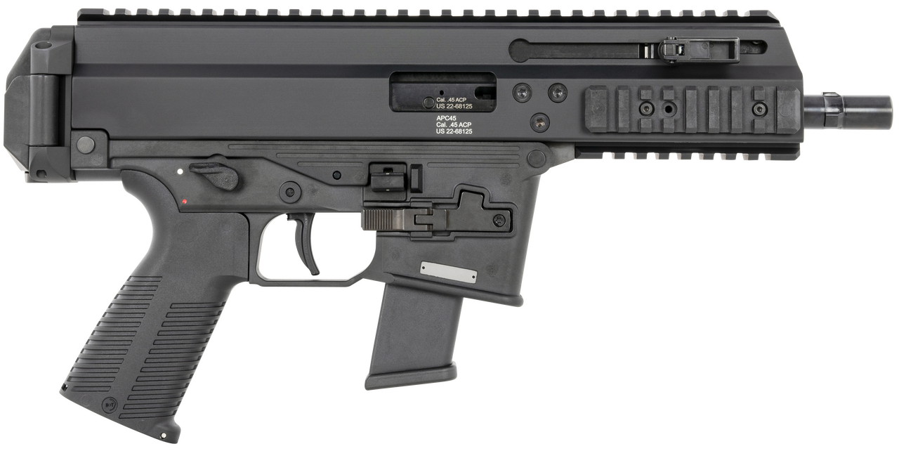 B&T APC45 PRO 45 ACP, 7" Barrel, Black, B&T Pistol Grip, 13rd