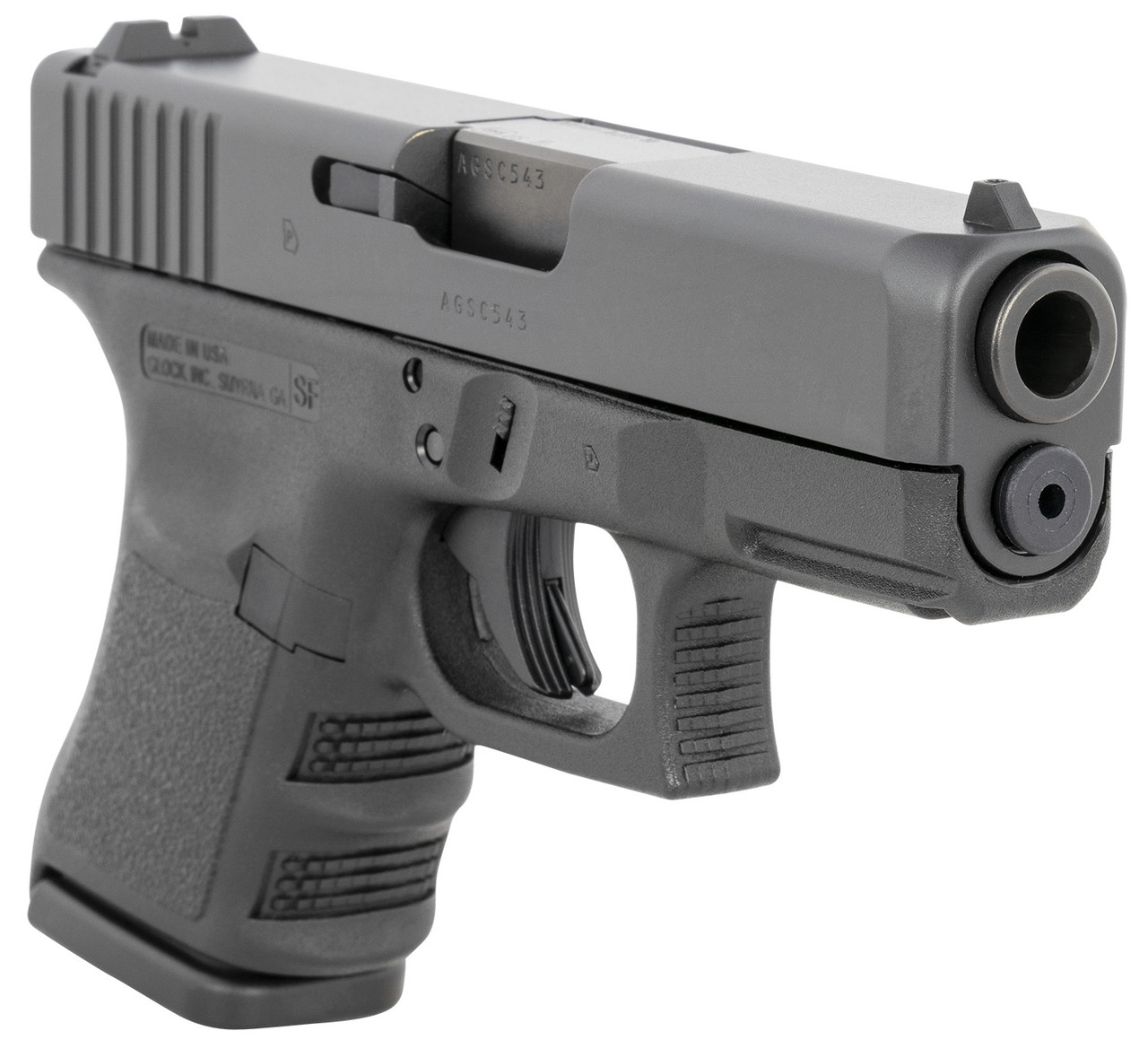 Glock G29 Short Frame 10mm, 3.78" Barrel, US Made, Black, Finger Grooved, Serrated Slide, Fixed Sights, 10rd - Image 3